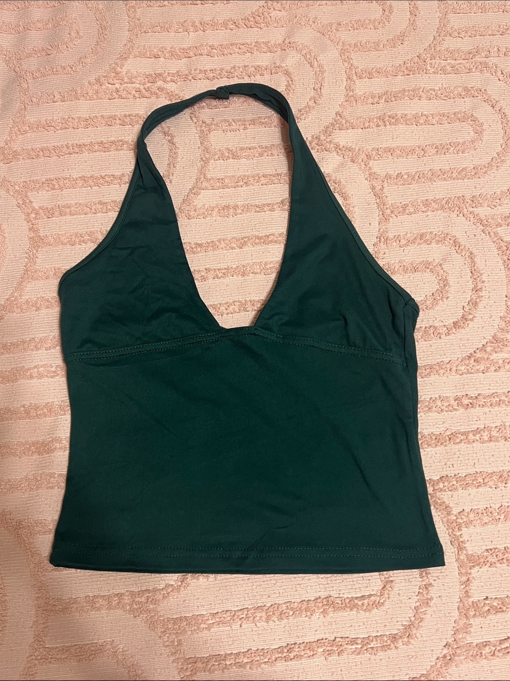 Women’s dark green halter top
